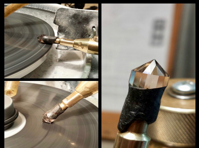 process of cutting and polishing a gemstone