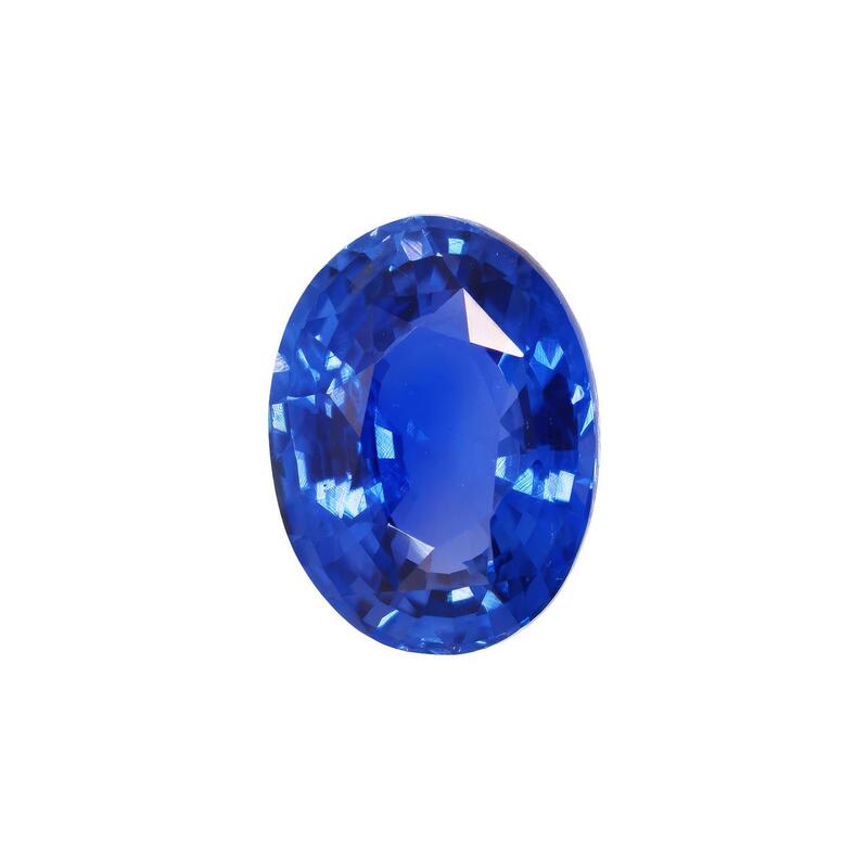 Oval 5 Ct No Heat Blue Sapphire
