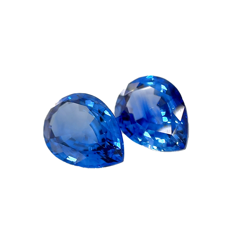 Pear Shape 4 Ct Blue Sapphire Pair