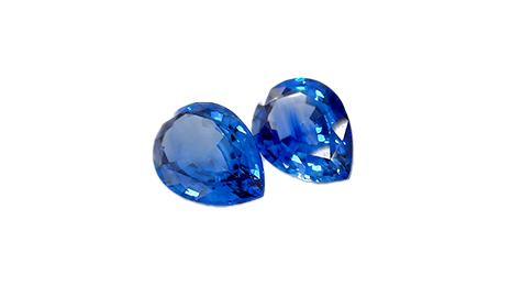 Pear Shape 4 Ct Blue Sapphire Pair of Sri Lankan Origin