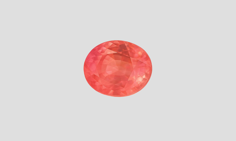 Oval 1.08 Ct Padparadscha Sapphire of Sri Lankan Origin