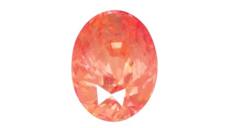 Oval 5 Ct UNHEATED Padparadscha Sapphire of Sri Lankan Origin