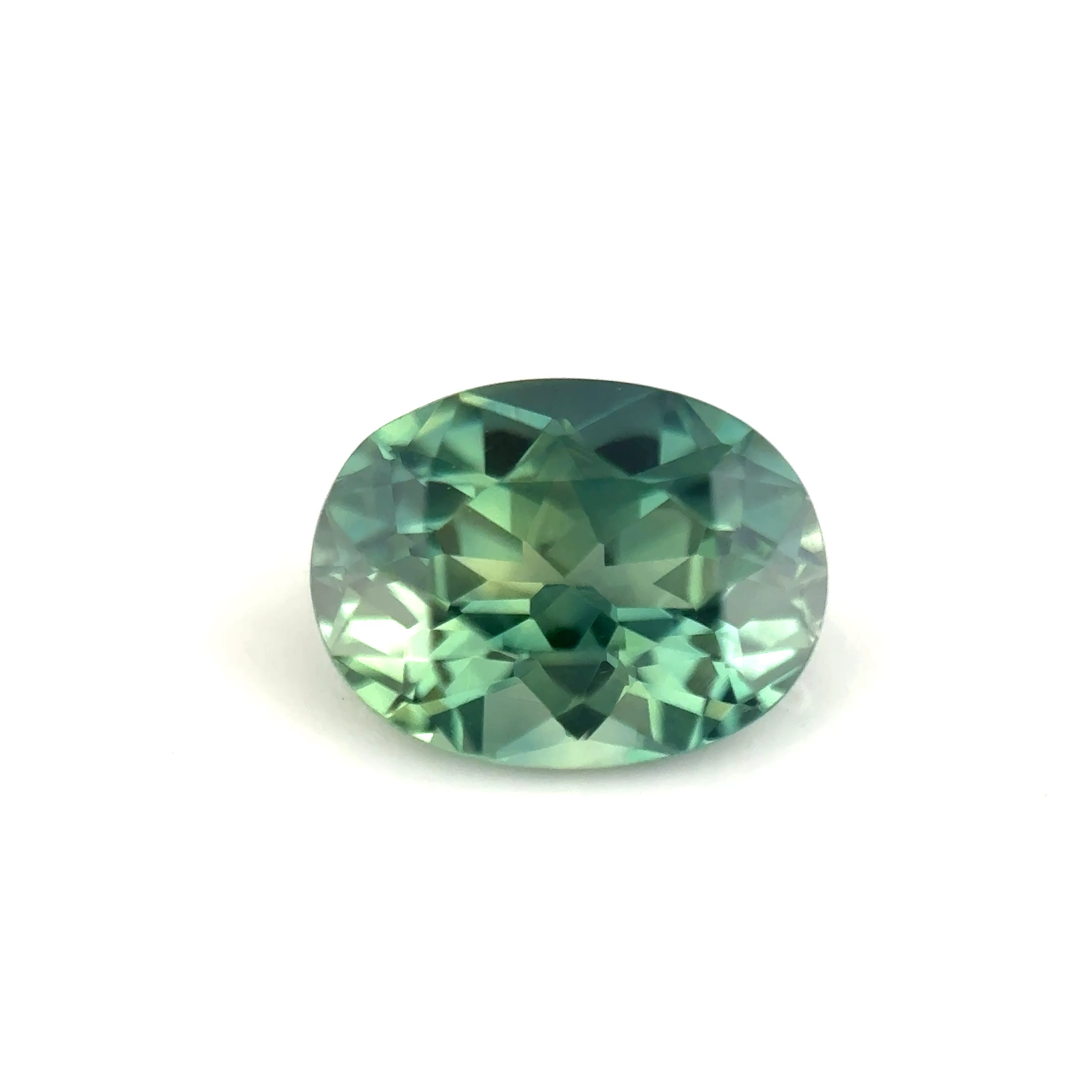 Oval 1.80 Ct UNHEATED Teal Green Sapphire 1