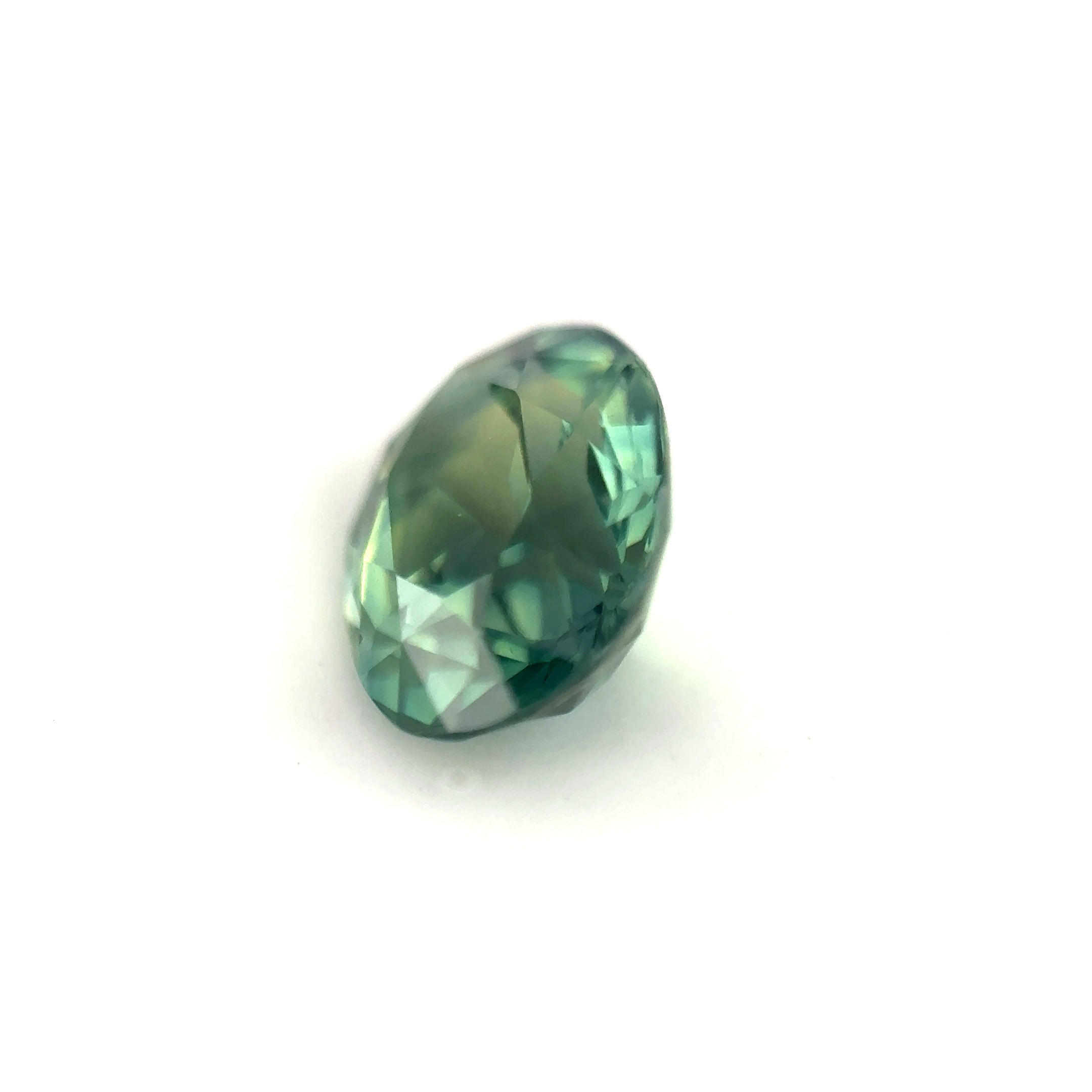 Oval 1.80 Ct UNHEATED Teal Green Sapphire