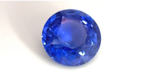 Round 3.30 Ct UNHEATED Vivid Blue Sapphire of Sri Lankan Origin